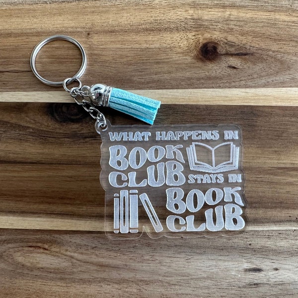 Book Club Keychain, Gift for Book Club, Female Book Club, Group Gift, Gift for Best Friend, Book Club Host, Book Lover Gift, Book Worm