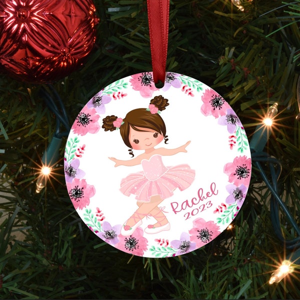 Ballerina Christmas Ornament For Little Girl, Personalized Christmas ornament, Keepsake Ballerina Ornament