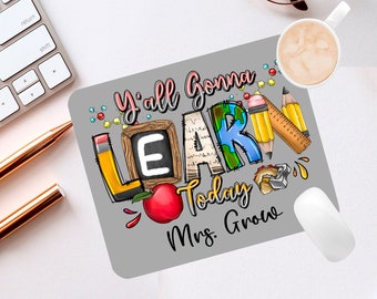 Personalized Teacher Mouse Pad, New Teacher Gift, Teacher Appreciation, Personalized Teacher Gift, Back to School Teacher Gift