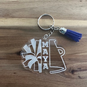 Cheer Team Gifts, Cheerleader Keychains, Personalized Keychain, Cheer Team Bag Tag, Custom Cheer Tag, Sport Keychain, Cute Cheer Gift