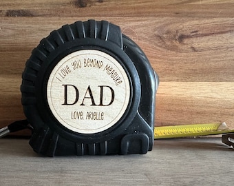 No One Measures Up Personalized Tape Measure, Fathers Day Gift for Dad or Grandpa, Personalized Gifts For Dad, Gift From Daughter