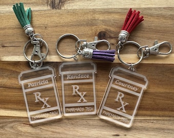 Pharmacy Tech Gift, Pharmacy Week, Pharm D Gift, Pharmacy  Graduation, Pharmacy Tech Keychain, Gift for Her