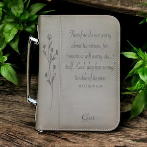 Personalized Bible Case, Engraved Bible Cover, Leather Bible Cover, Religious Gifts, Christian Gifts, Custom Book Cover