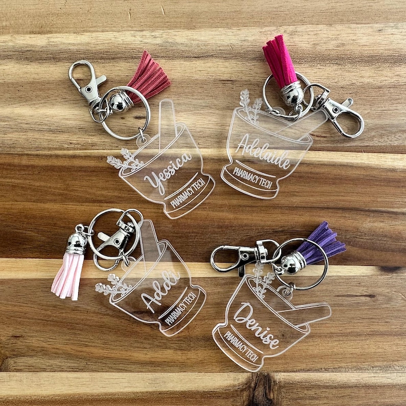 Personalized Pharmacy Keychain: Mortar & Pestle Gift for Pharmacist - Etsy