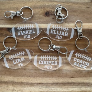 Football Team Gift, Football Personalized Keychain, Football Team Bag Tag, Senior Night Gift, End of Season Gift