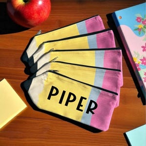 Personalized Pencil Bag, Back To School Gift, Gifts for Student, Pencil Shaped Pouch, School Supplies, Pencil Bag, Pencil Pouch for kids