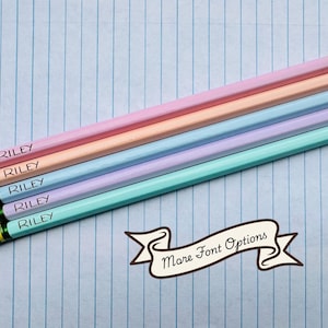 Personalized Pastel Pencils: Engraved Name, Back to School Gift