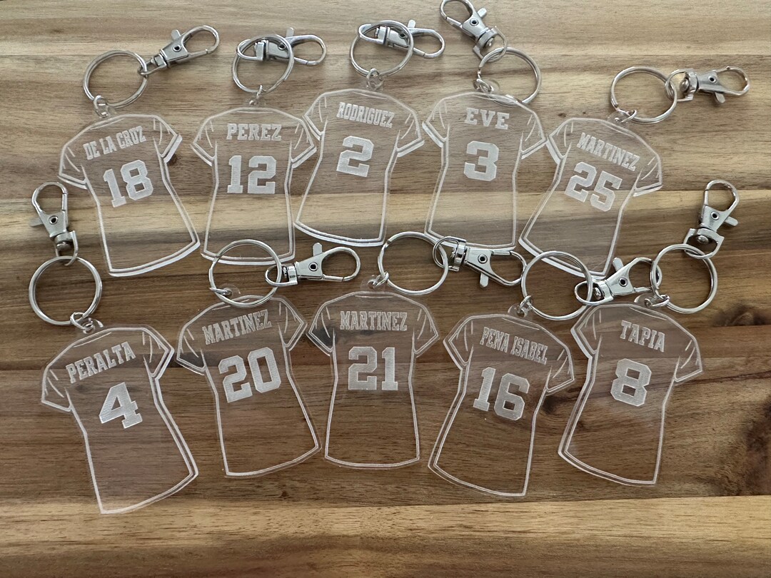 Volleyball Team Gift Jersey Keychains Volleyball Etsy