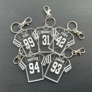 Football Team Gift, Football Personalized Keychain, Football Team Bag Tag, Senior Night Gift, End of Season Gift