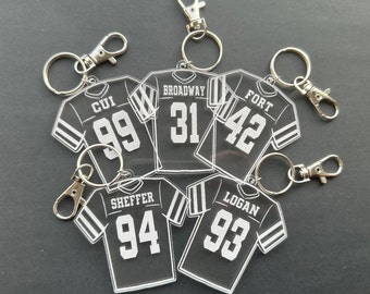 Football Team Gift, Football Personalized Keychain, Football Team Bag Tag, Senior Night Gift, End of Season Gift