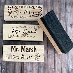 Personalized Whiteboard Eraser, Chalkboard Eraser Teacher Gift, Teacher Appreciation, End of Year Gift,  New Teacher, Gift for Teacher