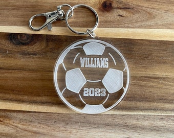 Soccer Ball Personalized Key chains for a Team Gift, Senior Night Gift, Soccer Player Gift, Team Key Chain, Soccer Coach Gift