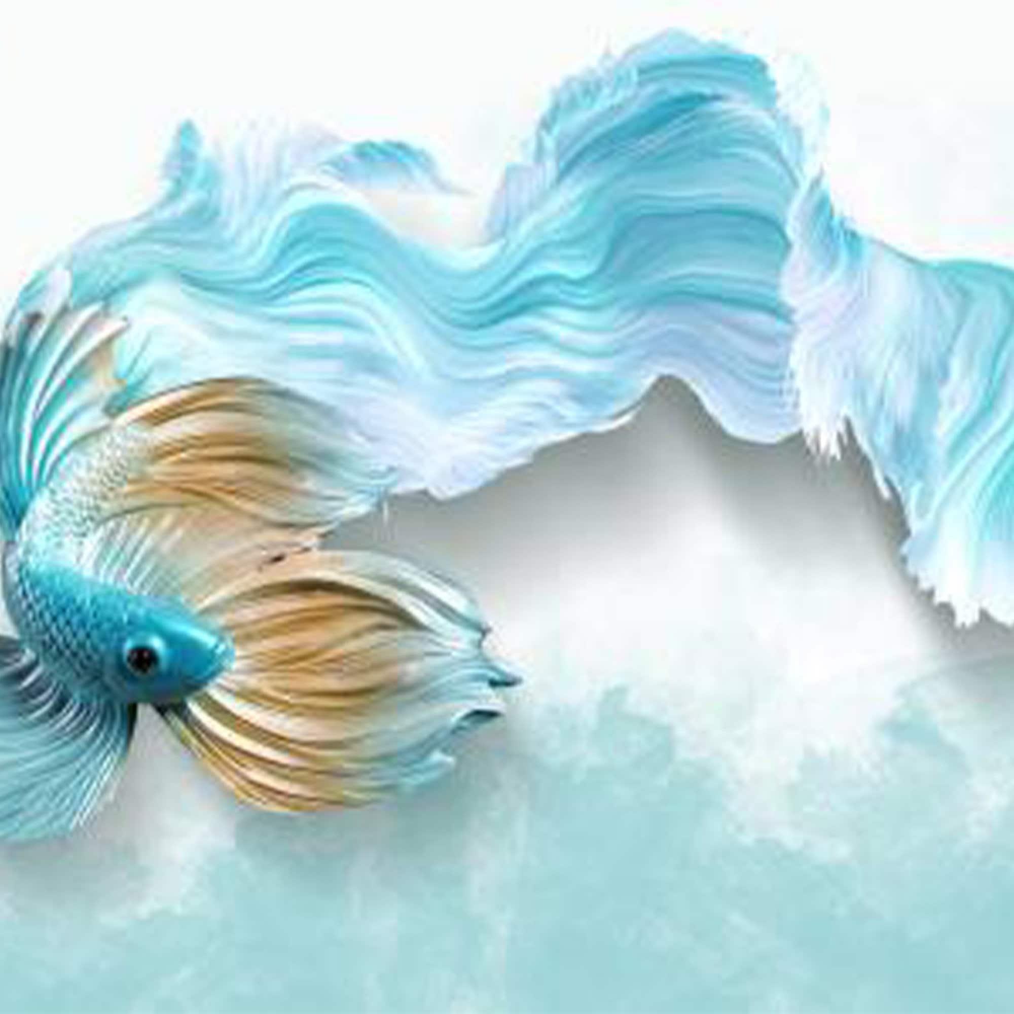 Photo 3D wallpaper Fishfish Decor Bedroom Decor Living Room | Etsy