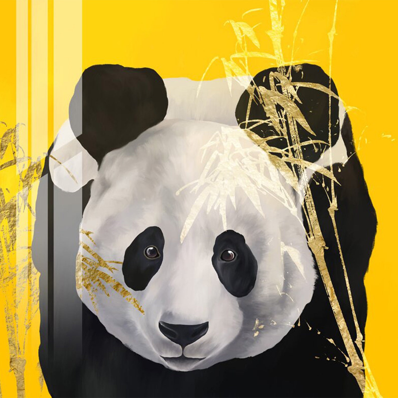 Painting Panda and Bamboo Artistic Digital Print Home Decor Etsy