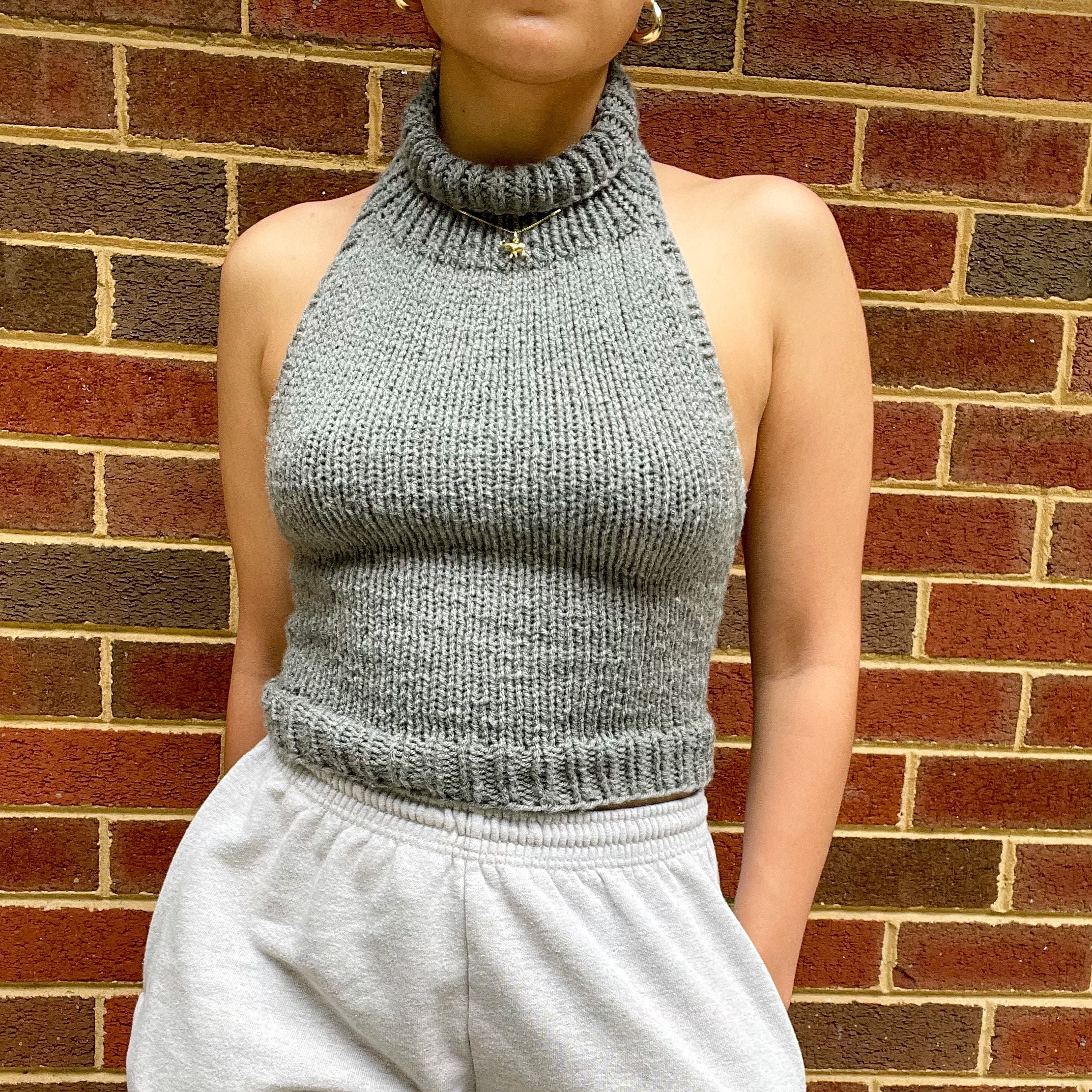 【mnem】Hillman Cutout Halter Turtleneck Tee Basalt Sidewinder Rib Turtleneck - Buck Mason- Modern