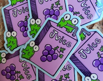 Juice Box Frogs Sticker