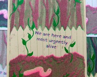 Worm RISO print