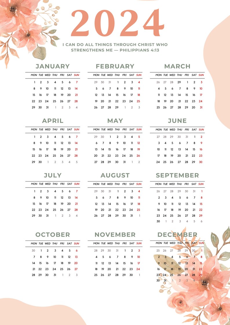 2024 Calendar One Page Only Digital - Il 794xN.5564674116 Srxn 