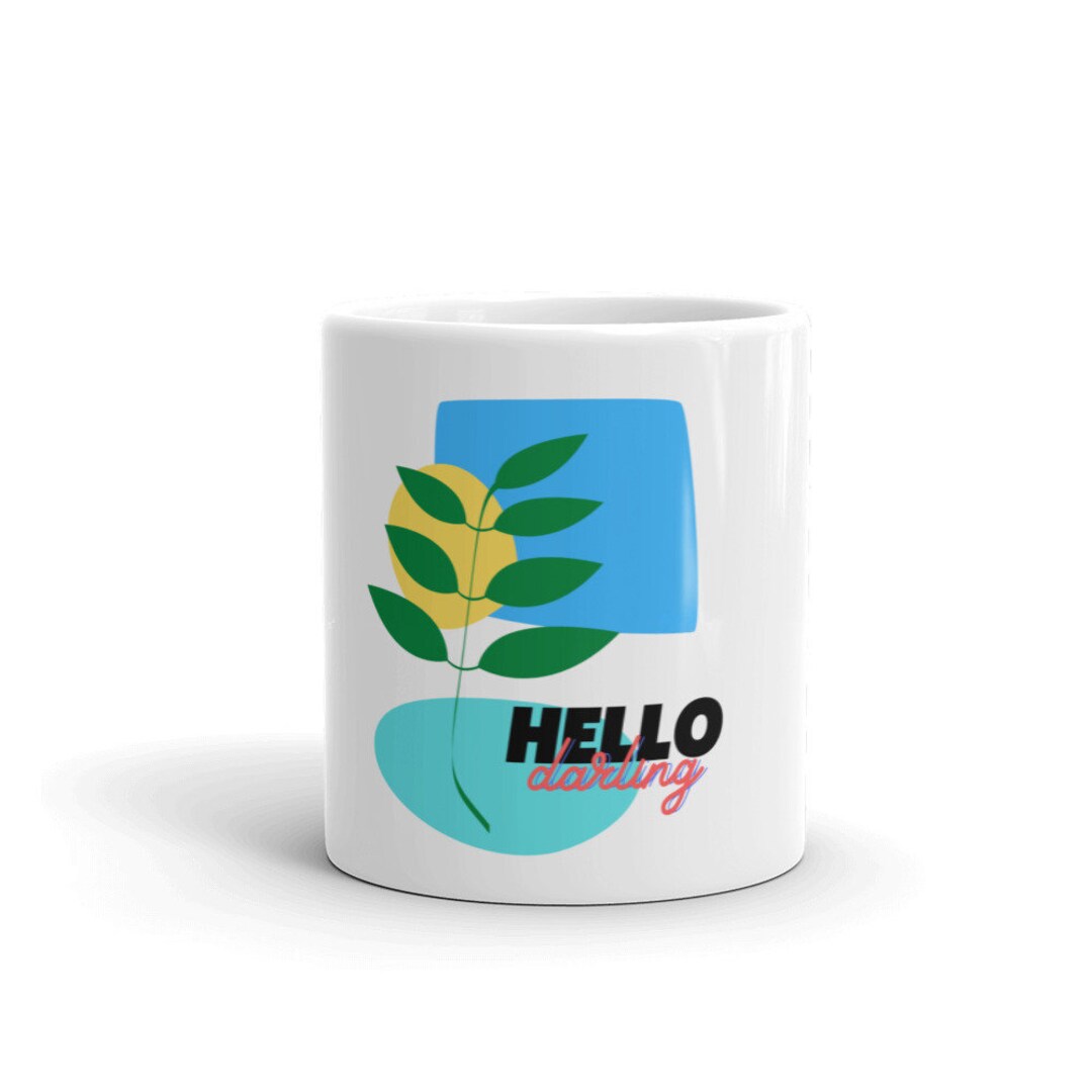 Personalized Mug, Hello Darling White Glossy Mug, Ships to US Only ...