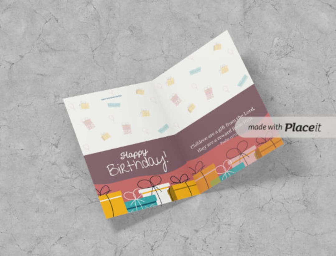 Happy Birthday Folded Cards, Kids Folded Cards, Greetings, for