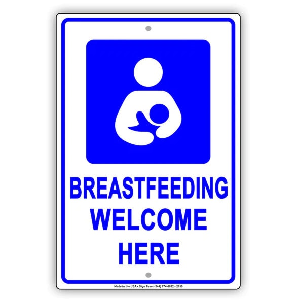Breastfeeding Welcome Here With Graphic Sign, Ships to US Only ...