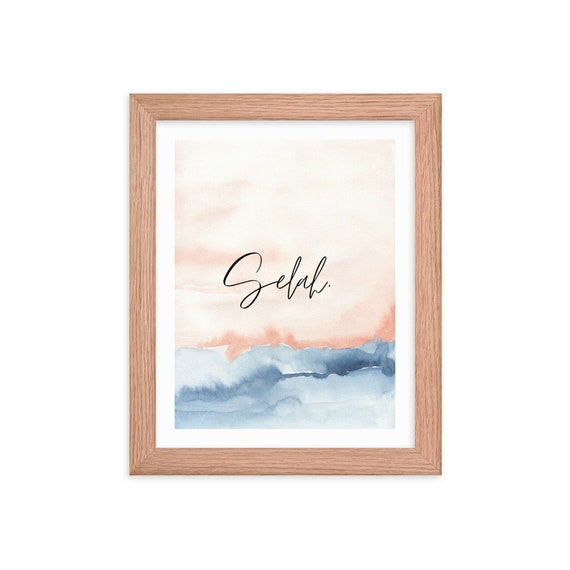 Selah Framed photo paper poster, Ships to US only, Wall Decor Display, For Birthday, Thanksgiving and Christmas Gift