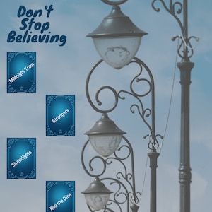 Don't Stop Believing = Tarot téléchargeable - Syndrome de l'imposteur - Mise en page des cartes - Voyage - Culture pop - Journal - Pages Grimoire