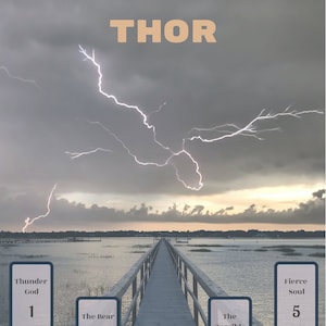 Thor téléchargeable tarot spread - Divinité nordique - Dieu - Mjolnir - Marteau - Tonnerre - Imprimable - Livre des Ombres - Grimoire - Journal