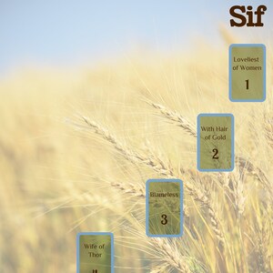 Sif tirada de tarot descargable - Deidad nórdica - Diosa - Esposa de Thor - Imprimible - Libro de las Sombras - Grimorio - Diario - Listo para imprimir