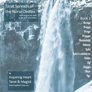 Norse Gods & Giants - 12 Tarot Spreads - Deities - Bonus Odin Double Feature - Downloadable Journal Grimoire Pages - Card Layout
