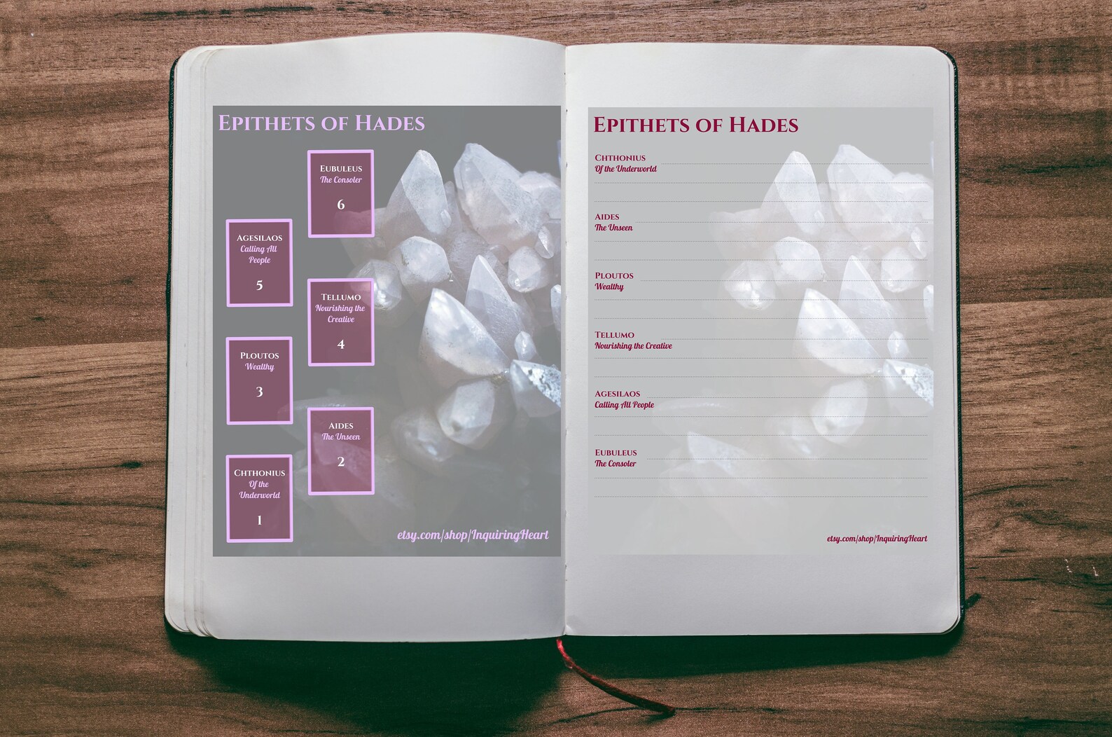 Hades Downloadable Tarot Spread Greek God Hellenic Deity Etsy Australia