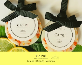 CAPRI Duft für den Kleiderschrank aus Sojawachs, Zitrone, Orange, Eisenkraut, Erinnerung an Italien