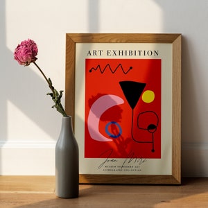 Joan Miro Exhibition Print, Miro Poster, Vintage Poster, Joan Miro Digital Download, Fine Art Print, Illustration Modern Art Print