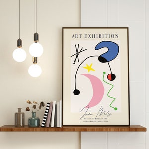 Joan Miro Exhibition Print, Miro Poster, Vintage Poster, Joan Miro Digital Download, Fine Art Print, Illustration Modern Art Print