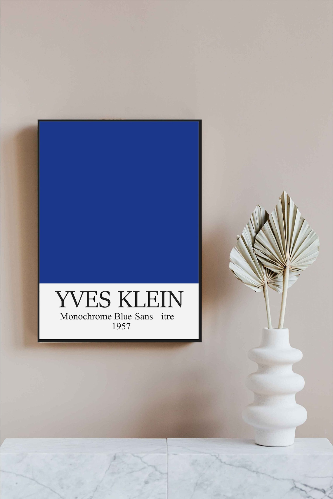 Yves Klein Monochrome Exhibition Poster Monochrome Blue Sans Etsy