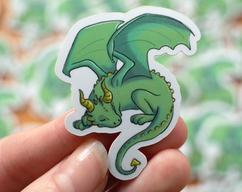 cute tiny dragon vinyl sticker