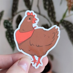 Cute chicken vinyl sticker