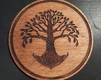 Tree of Life Poplar ply coaster