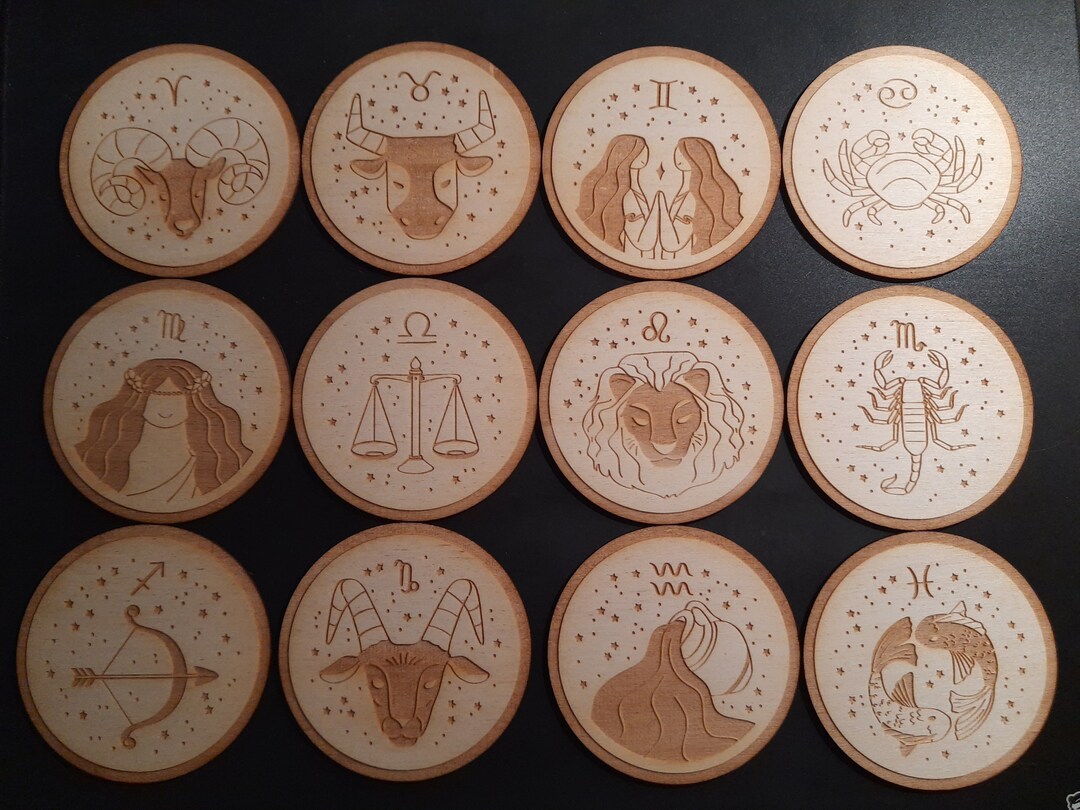 Zodiac Coasters in 3mm Poplar Plywood Etsy