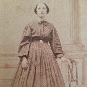 original cdv photograph woman dress