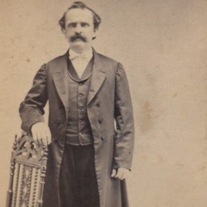 original cdv man 2 cent tax stamp circa 1860s