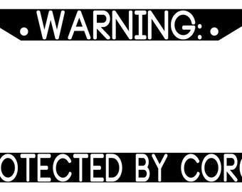 corgi license plate frame