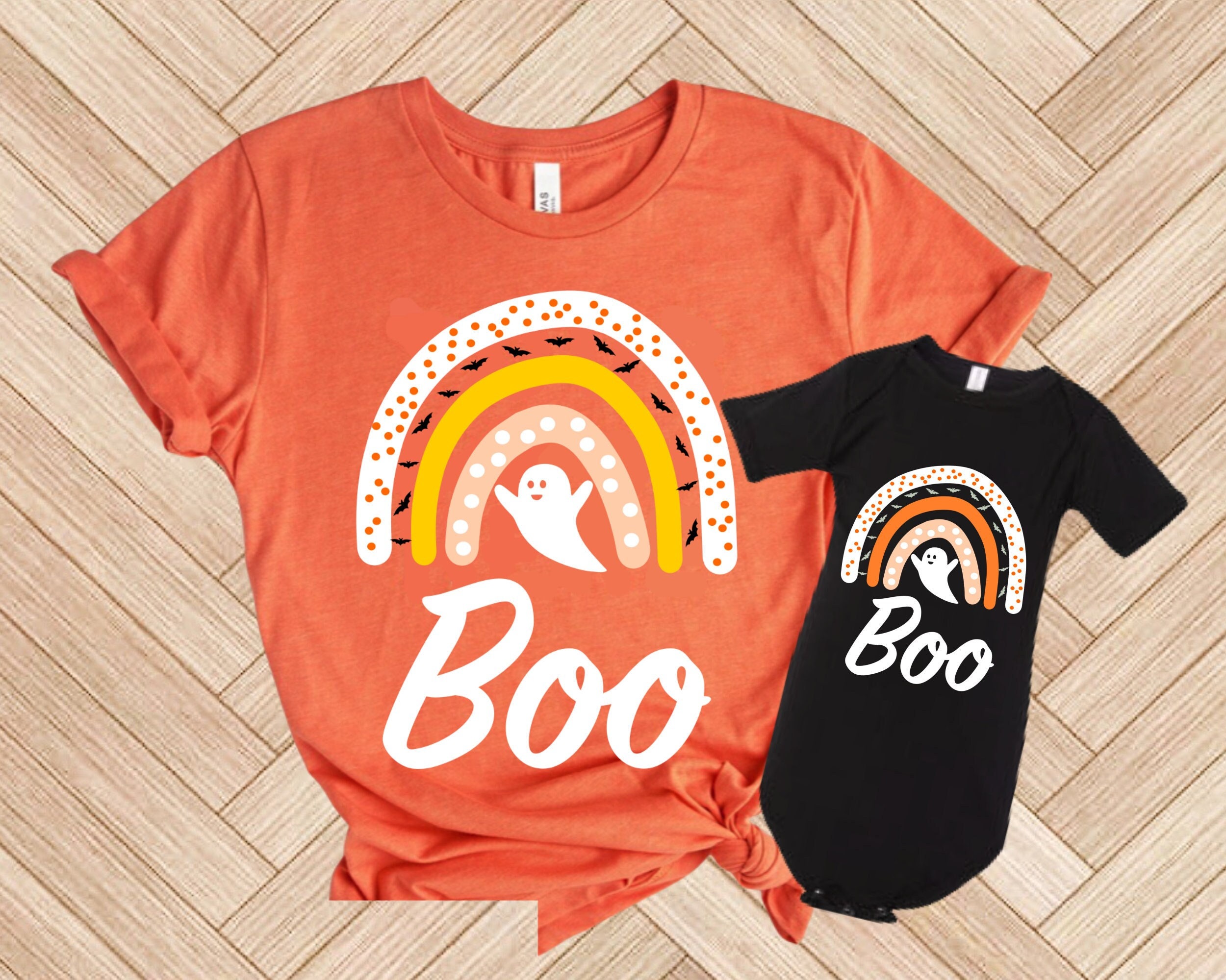 Mommy and Me Halloween Shirt Boo Ghost 