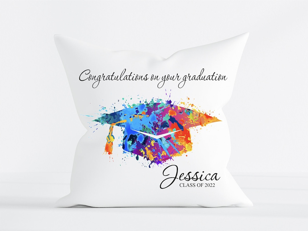 Spring Graduation Linen Personalized Graduation Linen Cushion | Congrats Grad Gift - Etsy UK