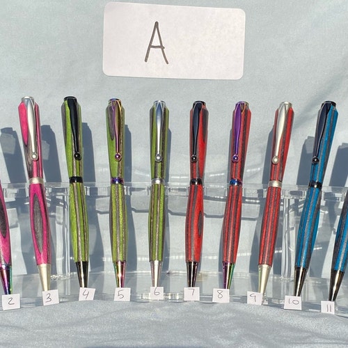 New Dyed Wood Pens Etsy
