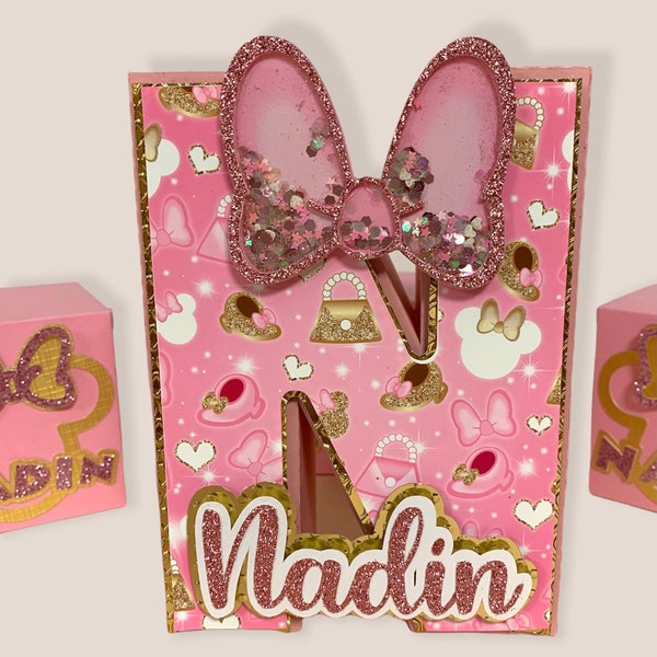 Minnie Mouse Birthday, Minnie Mouse 3D Letters, Minnie Mouse Party Decor, Girl Birthday