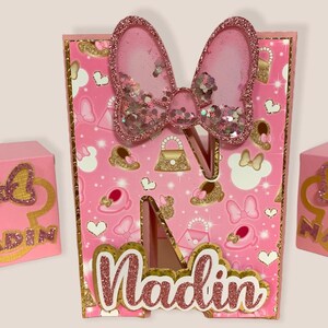 Minnie Mouse 3D Letter: Personalized Birthday Party Decor