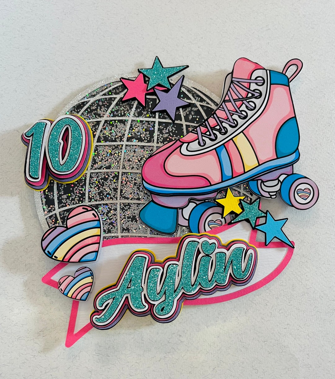 Roller Skates Cake Topper, Roller Skates Party Decorations, Roller