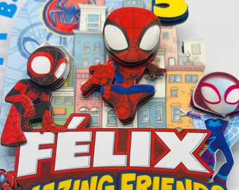 Spidey and his Amazing Friends Cake Topper, Spidey and his Amazing Friends Party Decorations, Spidey and his Friends Birthday Decorations