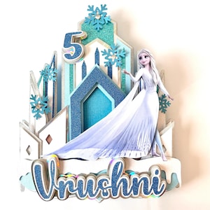 Personalized Frozen Cake Topper: Elsa Birthday Party Decoration